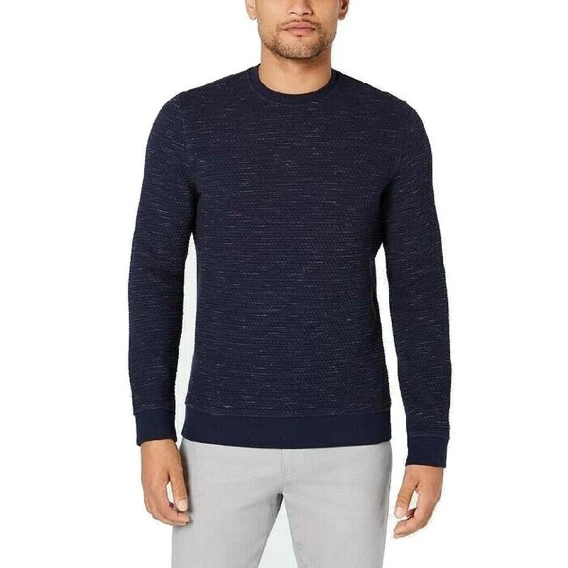 Alfani Men's Heathered Sweatshirt Blue Size X-Large Casual Men's Short Casual Men's Short