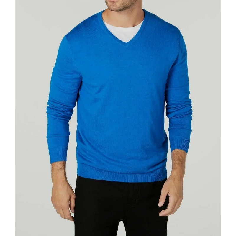 Alfani Men's V-Neck Sweater Blue Size Medium Confident Men's Power Confident Men's Power