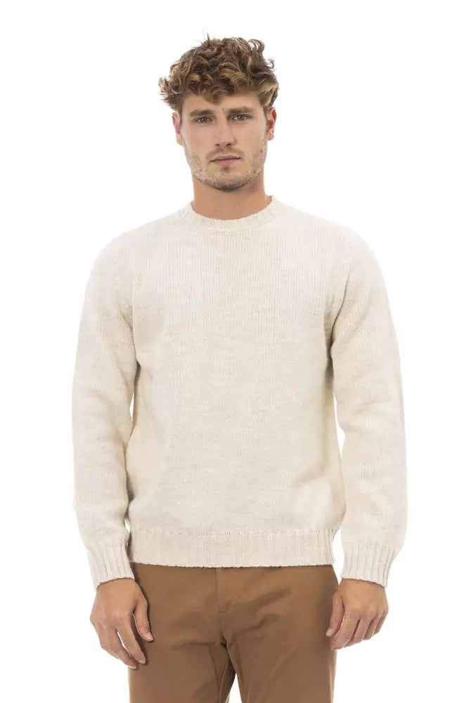 Alpha Studio  Alpaca Leather Men's Sweater Trendy Men's Scandinavian Trendy Men's Scandinavian