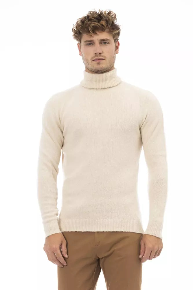 Alpha Studio  Alpaca Leather Men's Sweater Tough Men's Military Tough Men's Military