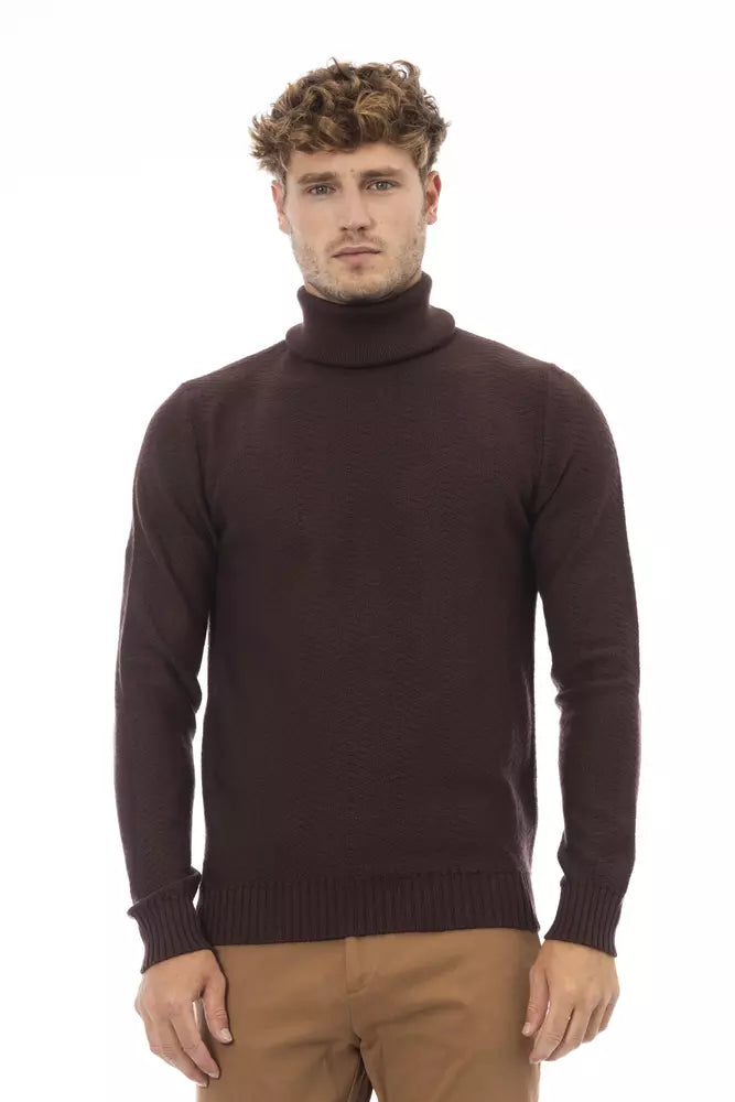 Alpha Studio  Merino Wool Men's Sweater Sharp Men's Italian Sharp Men's Italian