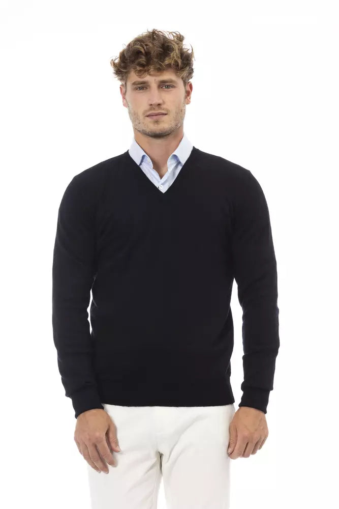 Alpha Studio  Wool Men's Sweater British Gentleman Style British Gentleman Style