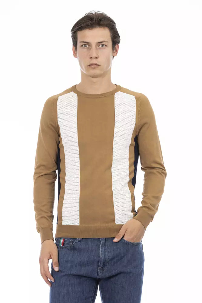 Baldinini Trend  Cotton Men's Sweater Monochromatic Office Style Monochromatic Office Style