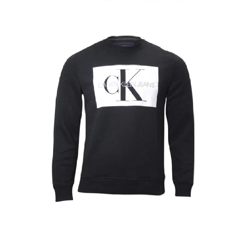 Calvin Klein Jeans Men's Monogram Sweatshirt Charcoal Size XX-Large Bohemian Men's Free Bohemian Men's Free