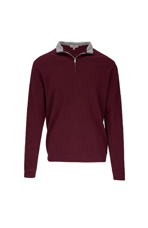 Crown Comfort Pullover Sweater In Cranberry Masculine Men's  Masculine Men's 