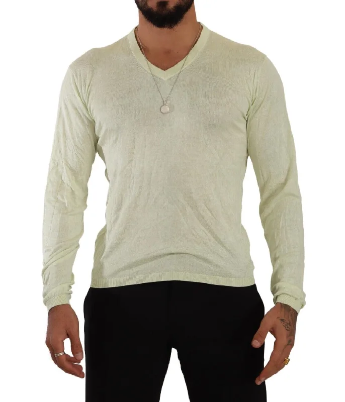 Domenico Tagliente  V-neck Long Sleeves Pullover Men's Sweater Vacation Vacation