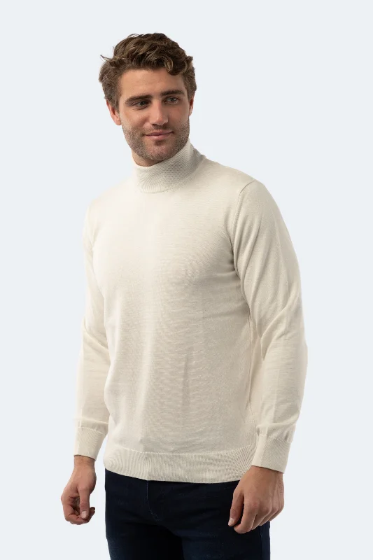 Ecru Mockneck Sweater Modern Men's  Modern Men's 