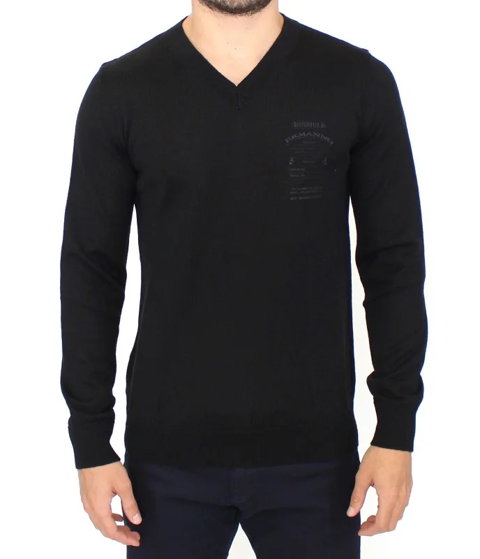 Ermanno Scervino  Wool Blend V-neck Pullover Men's Sweater Dynamic Men's High Dynamic Men's High