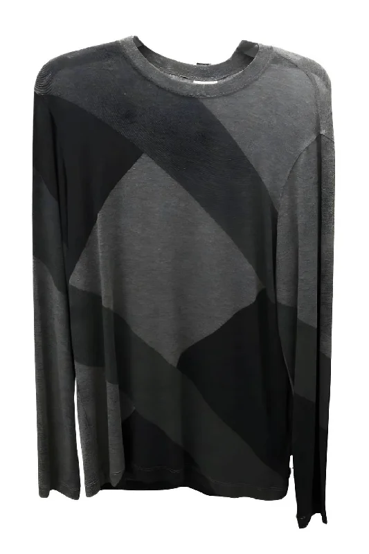 Geometric Sweater In Grey/black Lumberjack Lumberjack