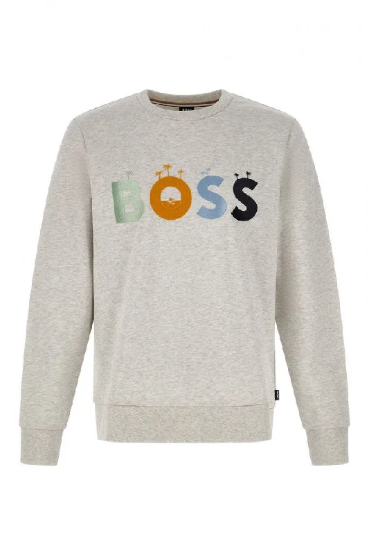 Hugo Boss  Cotton Logo Details Men's Sweatshirt Rugged Men's Outdoor  Rugged Men's Outdoor 