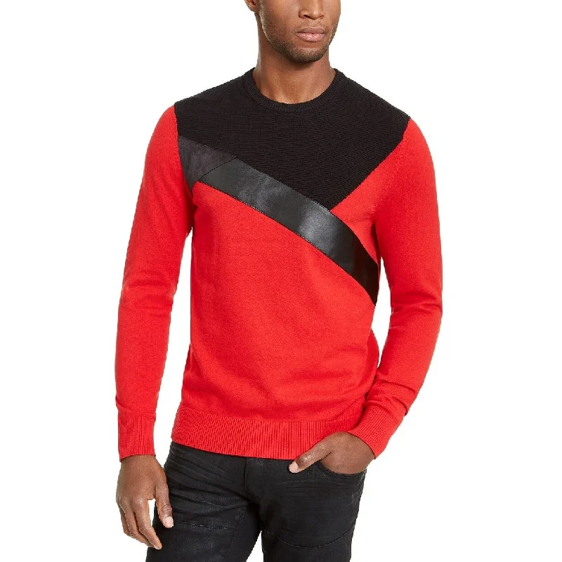 INC International Concepts Men's Colorblocked Sweater Red Size 3 Extra Large Organic Organic