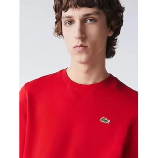 Lacoste Men's Classic Pullover Red Size 7 Casual Men's Loose Casual Men's Loose