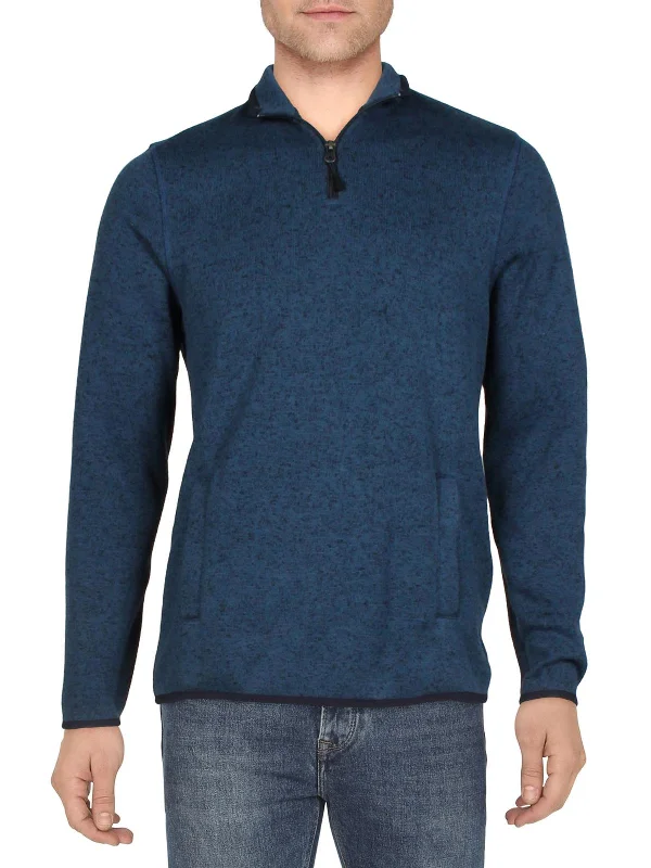 Mens 1/2 Zip Mock Neck Pullover Sweater Refined Men's Velvet Refined Men's Velvet