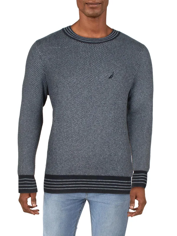 Mens Cold Weather Pullover Crewneck Sweater Sporty Men's Tennis Sporty Men's Tennis