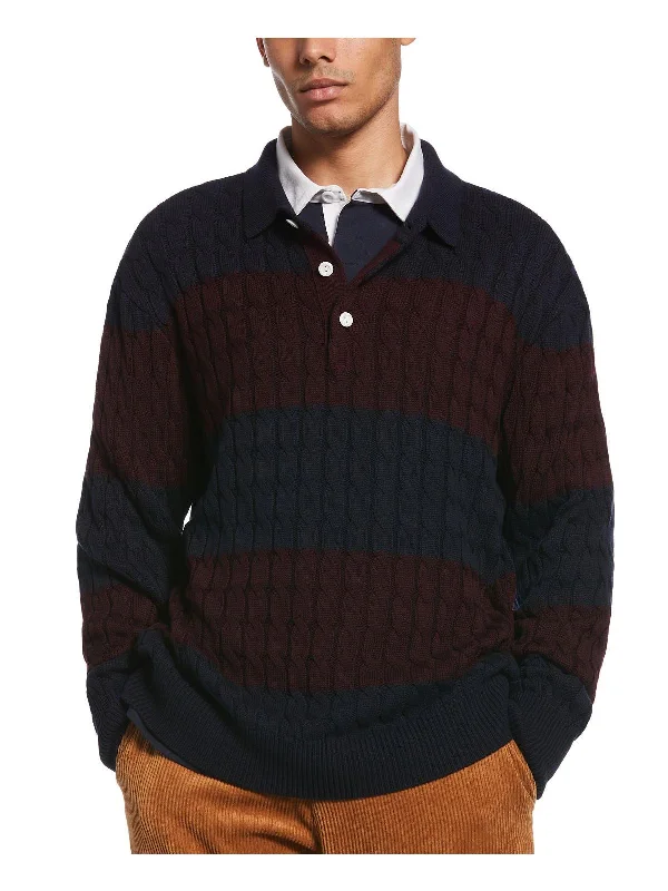 Mens Cotton Cable Knit Pullover Sweater Elegant Men's Formal  Elegant Men's Formal 