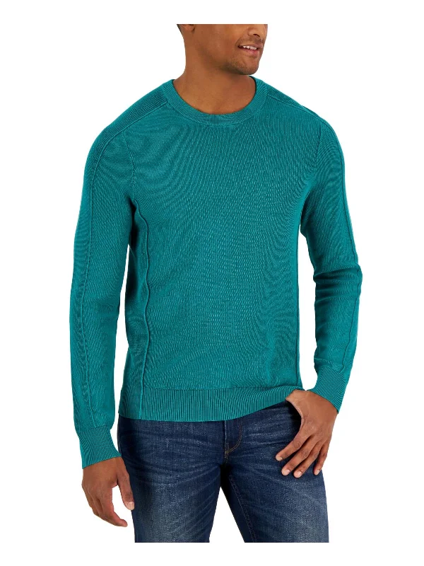 Mens Knit Long Sleeves Pullover Sweater Business Business