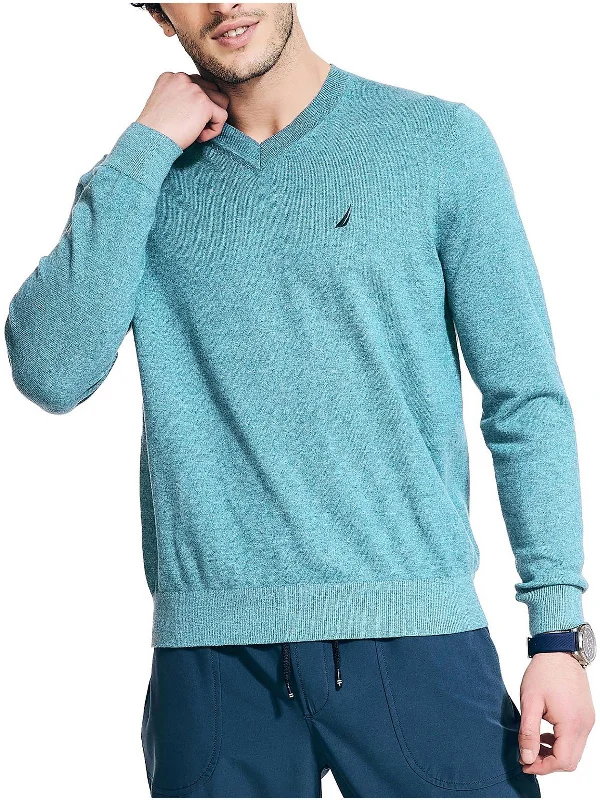 Mens Lightweight Knit V-Neck Sweater Masculine Men's Thick Masculine Men's Thick