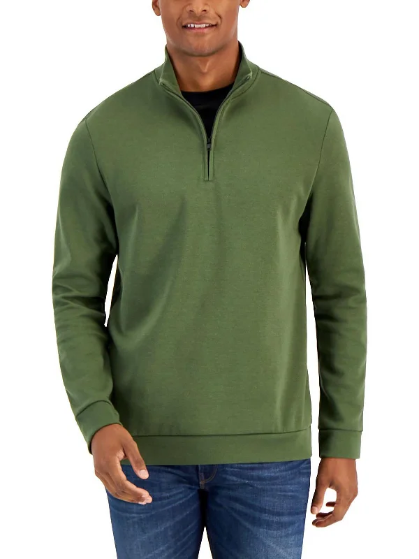 Mens Quarter-Zip Long Sleeves Pullover Sweater Sophisticated Men's  Sophisticated Men's 