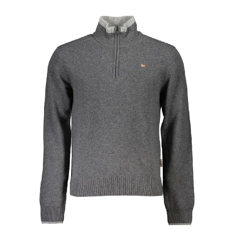 Napapijri Elegant  Half Zip Sweater with Bold Men's Accents Elegant Men's Cashmere Elegant Men's Cashmere