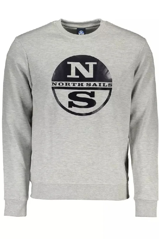 North Sails Chic  Long-Sleeved Crewneck Men's Sweater Monochromatic Office Style Monochromatic Office Style