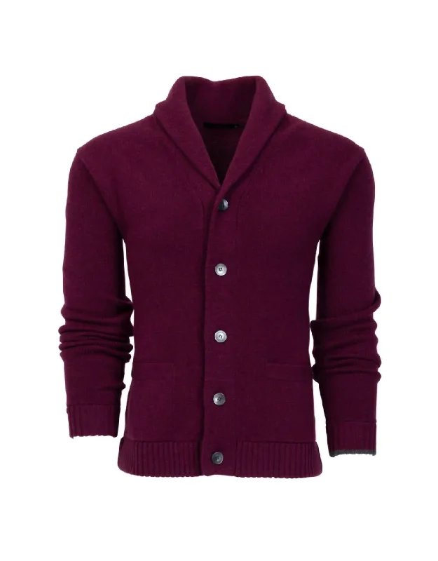 Ottawa Shawl Cardigan In Hawkeye Relaxed Men's Australian  Relaxed Men's Australian 