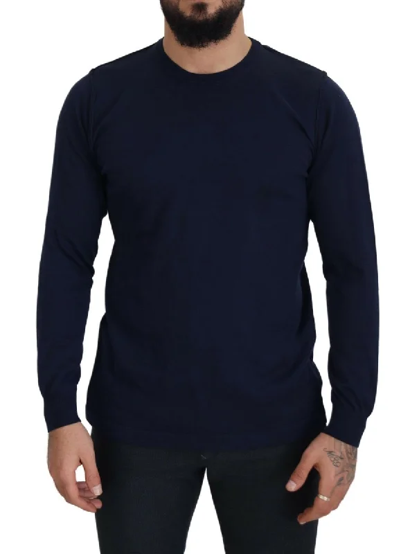 Paolo Pecora Milano  Cotton Crewneck Pullover Men's Sweater Practical Men's Multi Practical Men's Multi