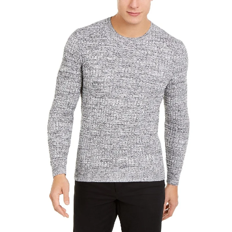 Tasso Elba Men's Basket Weave Crewneck Sweater Dark Gray Size Medium Modern Men's Tech Modern Men's Tech