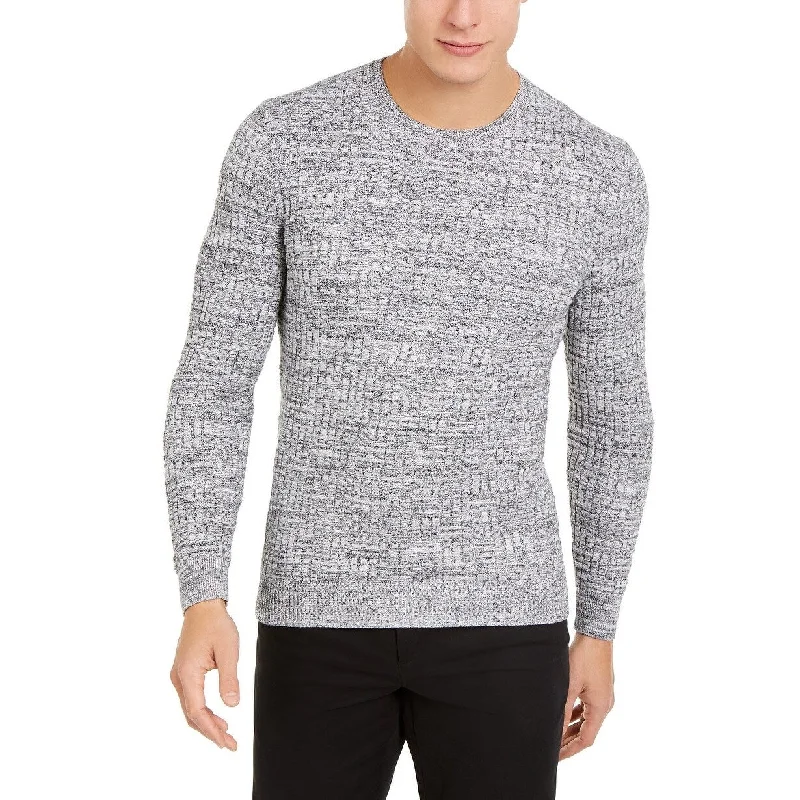 Tasso Elba Men's Basket Weave Crewneck Sweater Gray Size Extra Large Sleek Men's Metallic Sleek Men's Metallic