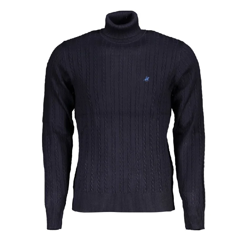 U.S. Grand Polo Elegant Turtleneck Twisted Neck Men's Sweater Cozy Men's Sherpa Cozy Men's Sherpa