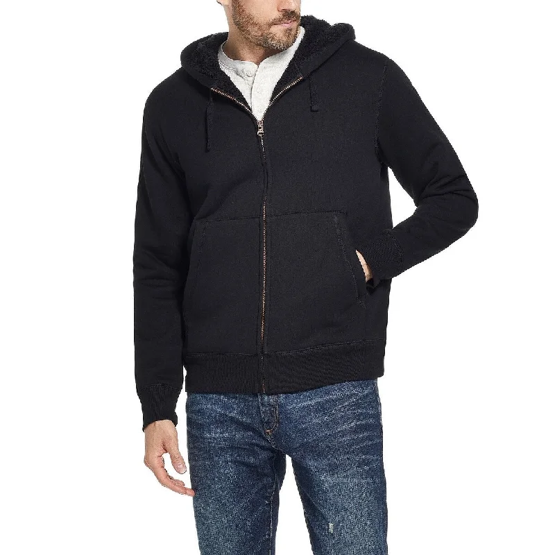 Weatherproof Men's Fleece Lined Hoodie Black Beauty Size Large Masculine Men's  Masculine Men's 