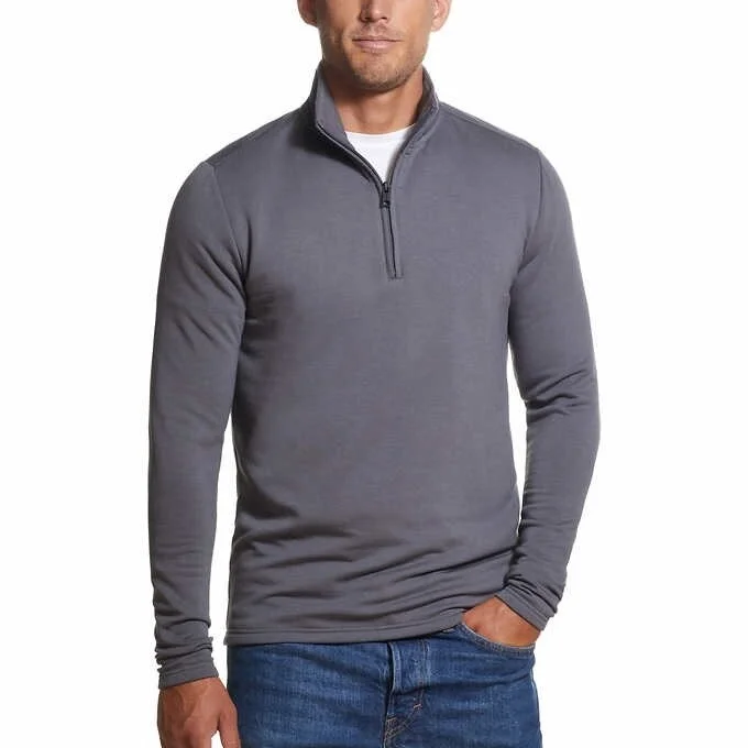 Weatherproof Vintage Men's Soft Touch Quarter Zip Sweater Grey Size Medium Bold Men's Statement Bold Men's Statement