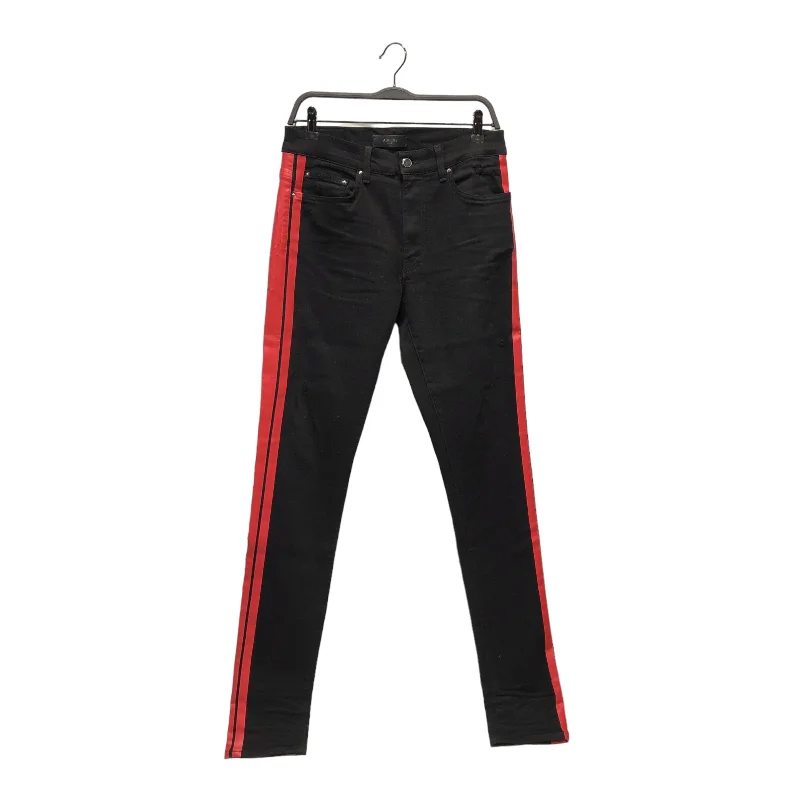 AMIRI/Skinny Pants/31/Denim/BLK/RED STRIPE JEANS Tough Men's Tactical Tough Men's Tactical