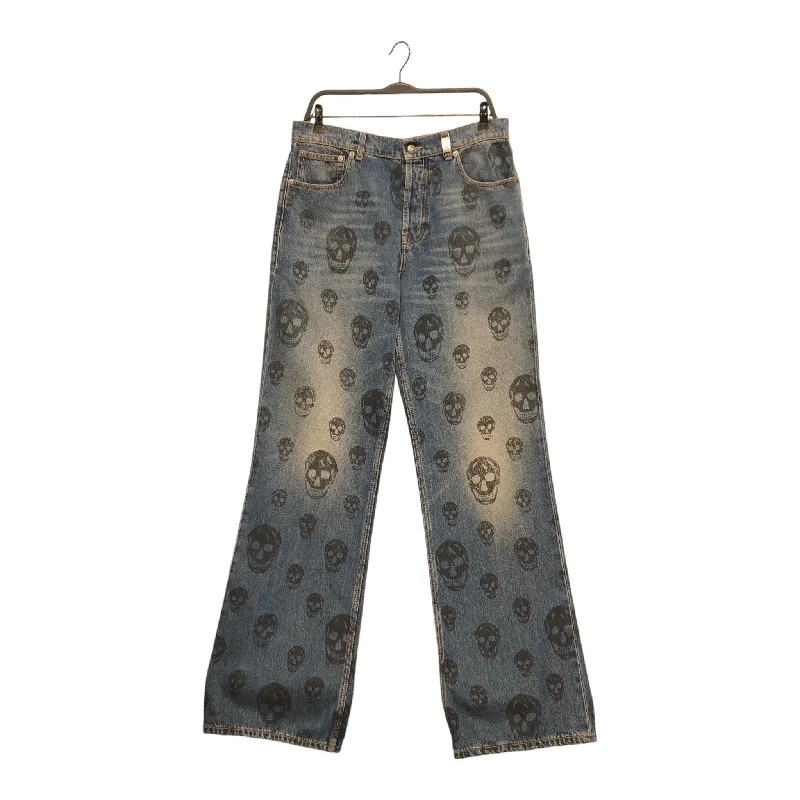 Alexander McQueen/Pants/48/Denim/IDG/Graphic/ALL OVER SKULL PRINT Dynamic Men's Glow Dynamic Men's Glow