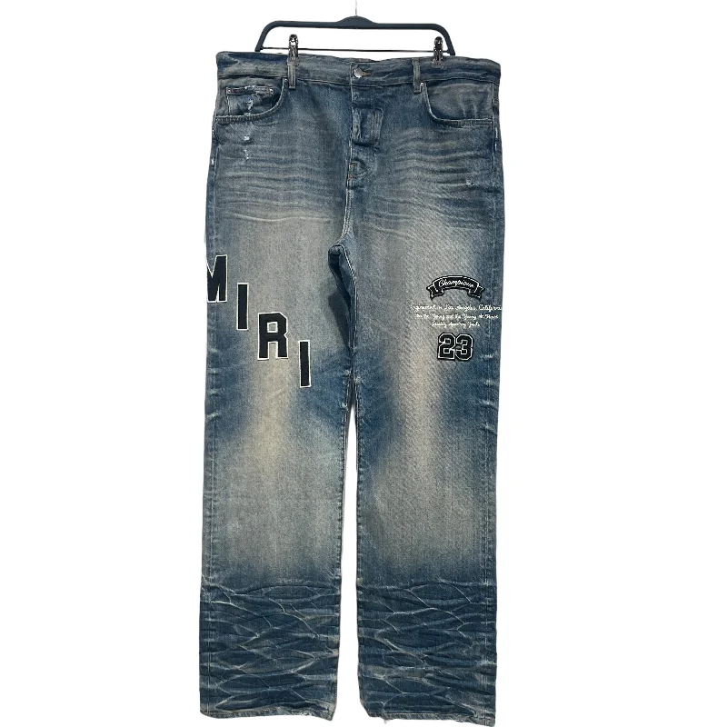 AMIRI/Straight Pants/38/Denim/IDG/All Over Print/VARSITY Rugged Men's Outdoor  Rugged Men's Outdoor 