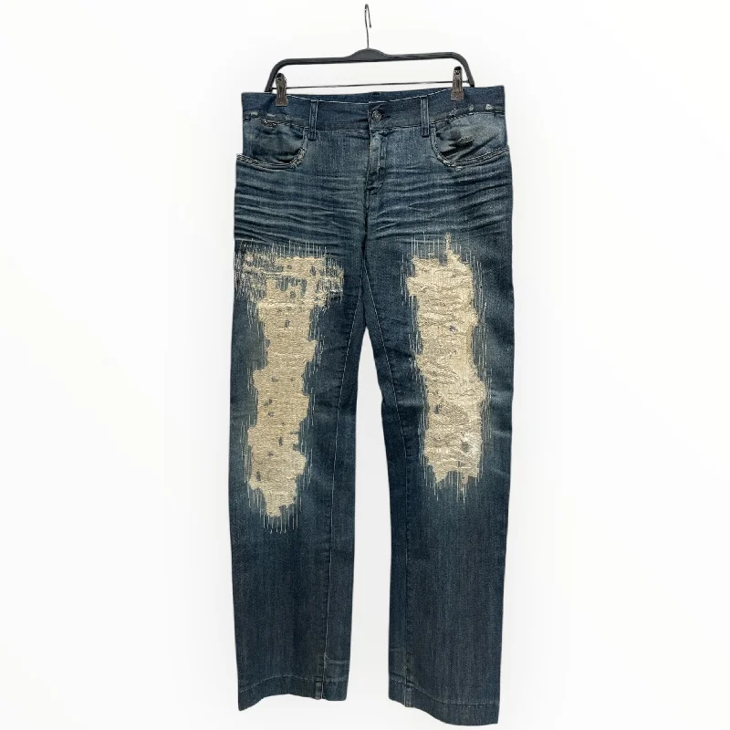 DOLCE&GABBANA/Straight Pants/50/Denim/IDG/HAGI DISTRESSING Earthy Men's Hemp Earthy Men's Hemp