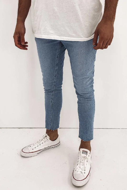 A Dropped Skinny Jean Flyover Mid Vintage Blue Laid Laid