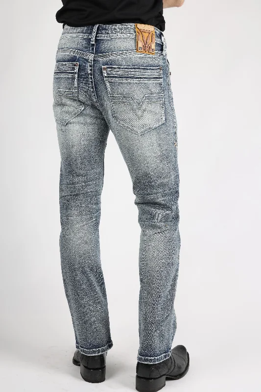 Holt Men's Blue Boot Cut Jeans Laid Laid