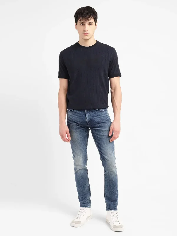 Men's 512 Mid Indigo Slim Tapered Fit Jeans Trendy Men's Scandinavian Trendy Men's Scandinavian