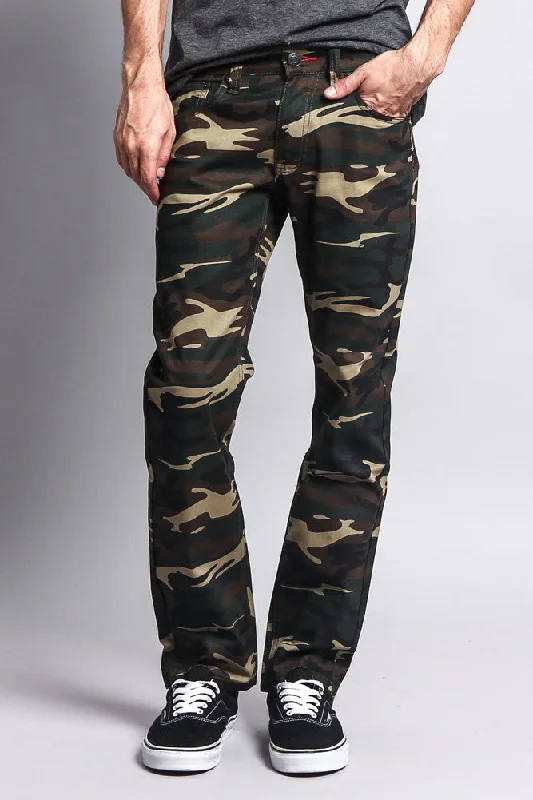 Men's Camo Slim Fit Pants Masculine Men's Thick Masculine Men's Thick