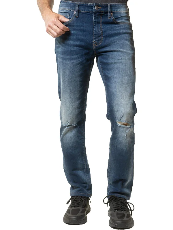 Mens Denim Skinny Jeans Monochromatic Office Style Monochromatic Office Style