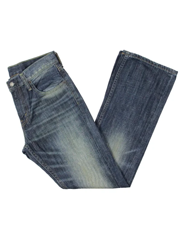 Mens Denim Slim Bootcut Jeans Refined Men's Hand Refined Men's Hand