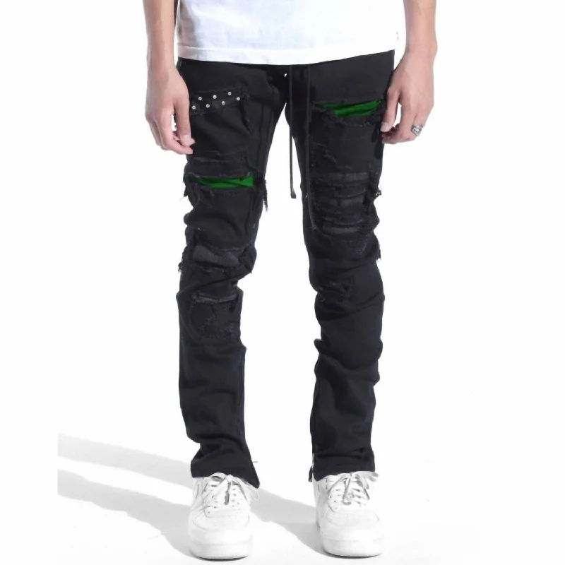 Men's Malibu Patch Denim Jean In Black/pine Practical Men's Quick Practical Men's Quick