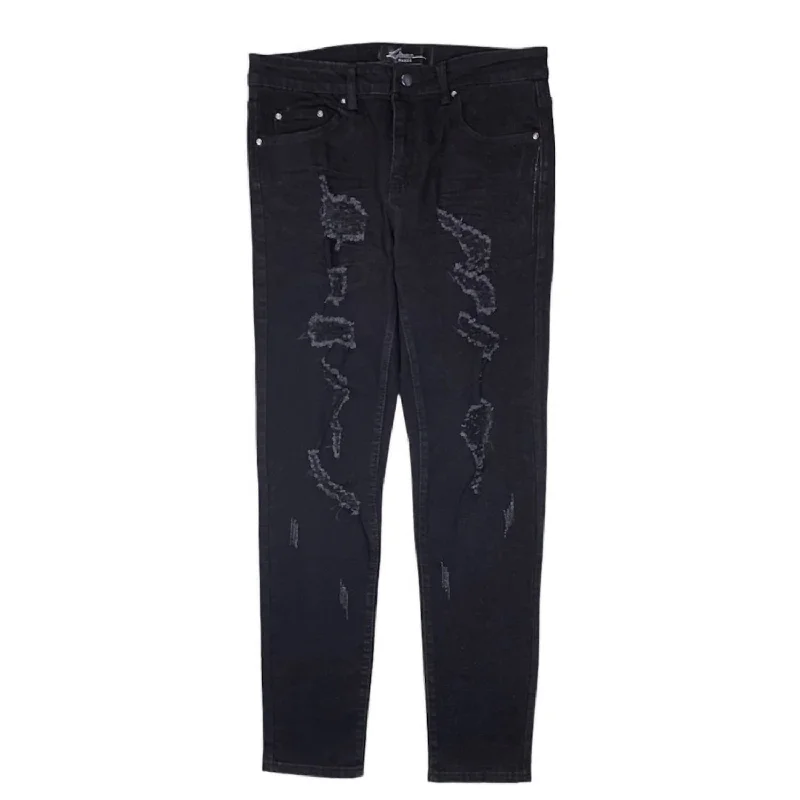 Men's Paris Jean In Black Refined Men's Velvet Refined Men's Velvet