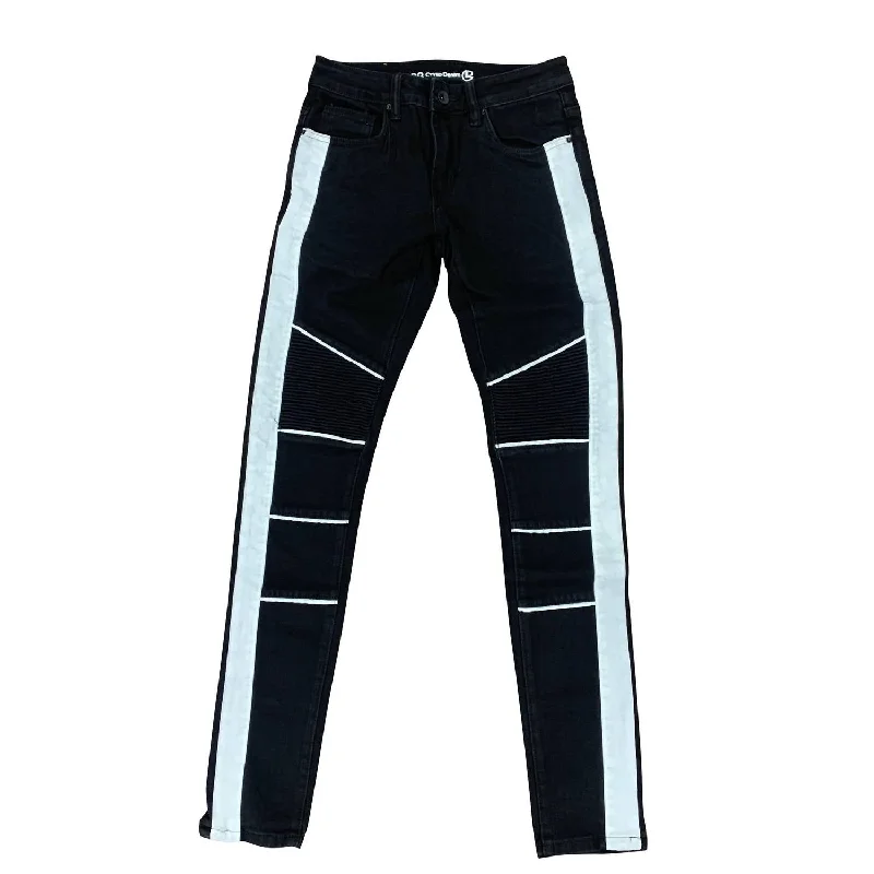 Men's Skywalker Gray Stripe Denim In Black Stylish Men's Neon Stylish Men's Neon