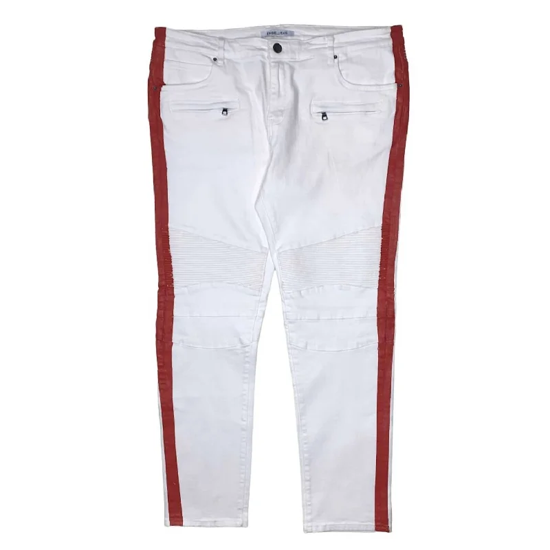 Men's Striped Jean In Cream/red Youthful Men's Pop Youthful Men's Pop