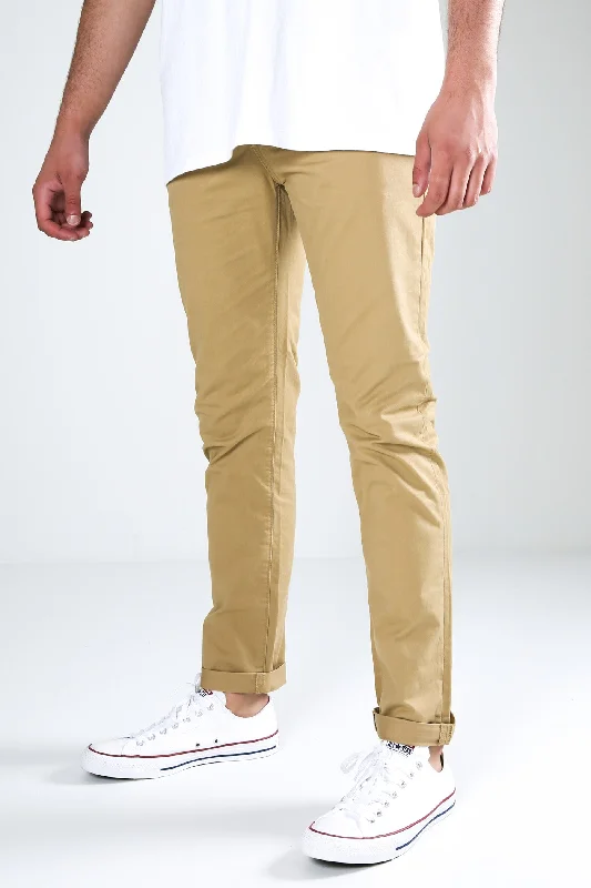 Stretch Chino Light Camel Sleek Men's Contemporary  Sleek Men's Contemporary 