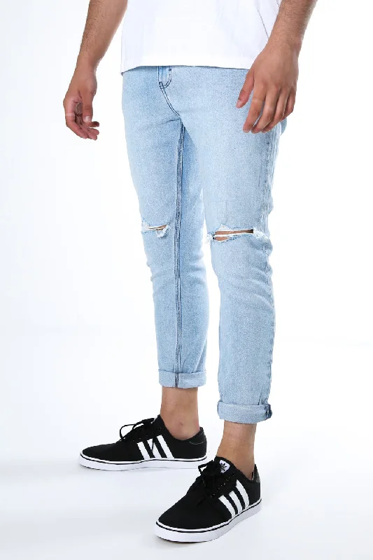 Z-Roller Skinny Crop Jean Soul Bleach Hip Men's Retro Hip Men's Retro